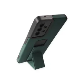 Newface Samsung Galaxy A53 5G Kılıf Mega Standlı Silikon - Yeşil