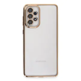 Newface Samsung Galaxy A53 5G Kılıf Razer Lensli Silikon - Gold