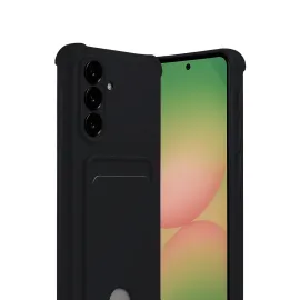 Newface Samsung Galaxy A56 Kılıf Kelvin Kartvizitli Silikon - Siyah