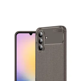 Newface Samsung Galaxy S25 Fe Auto Focus Karbon Kapak - Kahverengi