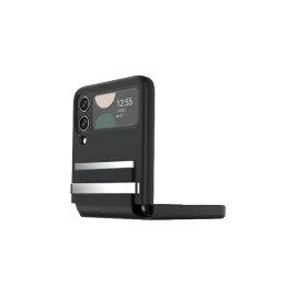Newface Samsung Galaxy Z Flip 3 Kılıf Belt Flip Kapak - Siyah