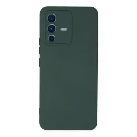 Newface Vivo V23 5G Kılıf Nano Içi Kadife Silikon - Koyu Yeşil
