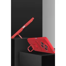 Newface Xiaomi Redmi 14C Kılıf Zuma Kartvizitli Yüzüklü Silikon - Siyah