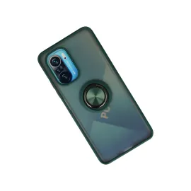 Newface Xiaomi Redmi K40 Kılıf Montreal Yüzüklü Silikon Kapak - Yeşil