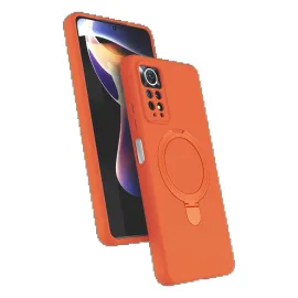 Newface Xiaomi Redmi Note 12 Pro 4G Regal Magsafe Standlı Kapak - Turuncu