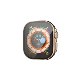 Newface Apple Watch Ultra 49Mm Legend Camlı Kasa Ekran Koruyucu - Siyah-Gold