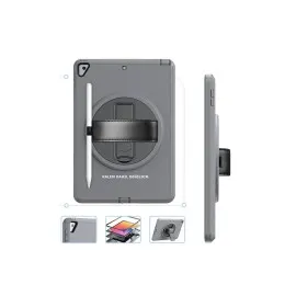 Newface Ipad 10.2 (7.nesil) Kılıf Hand Strap Tablet Kılıfı - Gri