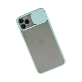 Newface Iphone 11 Pro Max Kılıf Palm Buzlu Kamera Sürgülü Silikon - Turkuaz