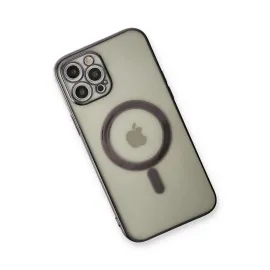 Newface Iphone 12 Pro Kılıf Magneticsafe Lazer Silikon - Siyah