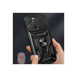 Newface Iphone 16 Pro Max Kılıf Pars Lens Yüzüklü Silikon - Yeşil