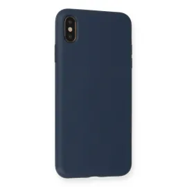 Newface Iphone Xs Max Kılıf Nano Içi Kadife Silikon - Lacivert