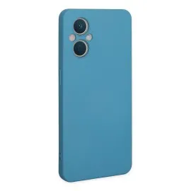 Newface Oppo Reno 7 Lite Kılıf Nano Içi Kadife Silikon - Mavi