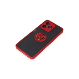 Newface Realme C53 Kılıf Montreal Yüzüklü Silikon Kapak - Kırmızı