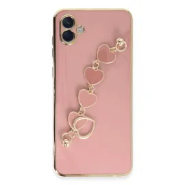 Newface Samsung Galaxy A04E Kılıf Esila Silikon - Pudra