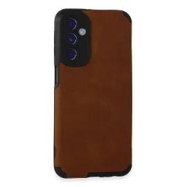 Newface Samsung Galaxy M34 5G Kılıf Loop Deri Silikon - Kahverengi