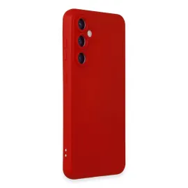 Newface Samsung Galaxy S24 Kılıf Nano Içi Kadife Silikon - Kırmızı