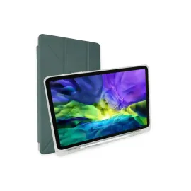 Newface Samsung Galaxy T737 Tab S7 FE 12.4 Kılıf Kalemlikli Mars Tablet Kılıfı - Koyu Yeşil