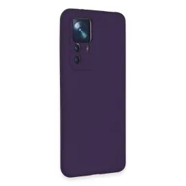Newface Xiaomi Mi 12T Pro Kılıf Nano Içi Kadife Silikon - Mor