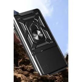 Newface Xiaomi Mi 15 Pro Kılıf Pars Lens Yüzüklü Silikon - Siyah