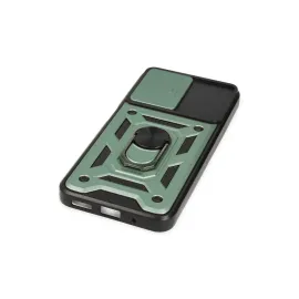 Newface Xiaomi Poco M5 Kılıf Pars Lens Yüzüklü Silikon - Yeşil