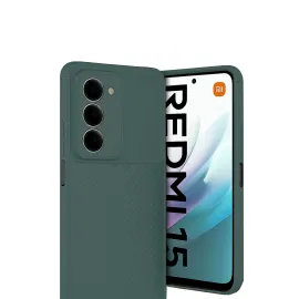 Newface Xiaomi Redmi 15 4G Auto Focus Karbon Kapak - Koyu Yeşil