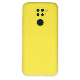 Newface Xiaomi Redmi Note 9 Kılıf Nano Içi Kadife Silikon - Sarı
