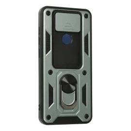 Newface Xiaomi Redmi Note 9 Kılıf Pars Lens Yüzüklü Silikon - Yeşil