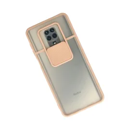 Newface Xiaomi Redmi Note 9 Pro Kılıf Palm Buzlu Kamera Sürgülü Silikon - Pembe