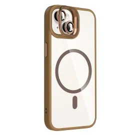 Joko Apple Iphone 14 Remim Lensli Magsafe Standlı Kapak - Kahverengi