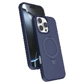 Newface Apple Iphone 16 Pro Regal Magsafe Standlı Kapak - Lacivert