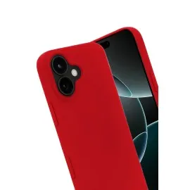 Newface Apple Iphone 17 Nano Içi Kadife Silikon - Kırmızı