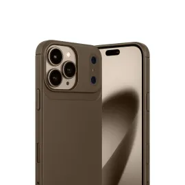 Newface Apple Iphone 17 Pro Max Auto Focus Karbon Kapak - Kahverengi