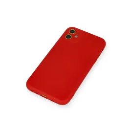 Newface Iphone 11 Kılıf Nano Içi Kadife Silikon - Kırmızı