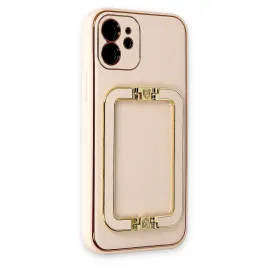 Newface Iphone 12 Kılıf Coco Elit Kapak - Gold