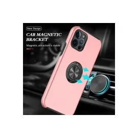 Newface Iphone 12 Pro Kılıf Elit Yüzüklü Kapak - Pembe