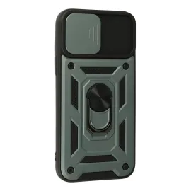 Newface Iphone 13 Pro Kılıf Pars Lens Yüzüklü Silikon - Yeşil