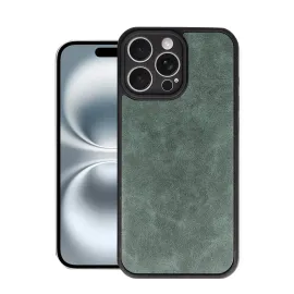 Newface Iphone 16 Pro Kılıf Aras Deri Kapak - Koyu Yeşil