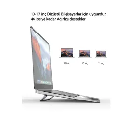 Newface Lc 344 Ayarlanabilir Laptop Telefon Tutucu - Gümüş