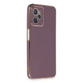 Newface Realme C35 Kılıf Volet Silikon - Mor