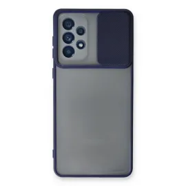 Newface Samsung Galaxy A33 5G Kılıf Palm Buzlu Kamera Sürgülü Silikon - Lacivert