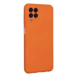 Newface Samsung Galaxy M33 Kılıf Nano Içi Kadife Silikon - Turuncu