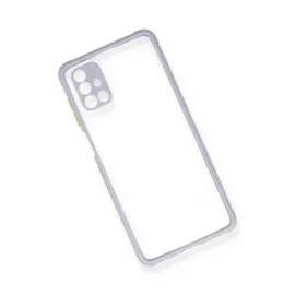 Newface Samsung Galaxy M51 Kılıf Miami Şeffaf Silikon - Lila