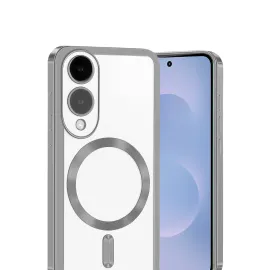 Newface Samsung Galaxy S25 Edge Kross Magneticsafe Kapak - Gümüş