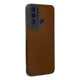 Newface Tecno Pova Neo Kılıf Loop Deri Silikon - Kahverengi