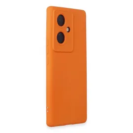 Newface Vivo V29 Lite Kılıf Nano Içi Kadife Silikon - Turuncu