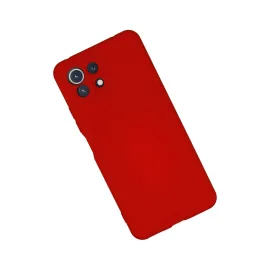 Newface Xiaomi Mi 11 Lite Kılıf Nano Içi Kadife Silikon - Kırmızı