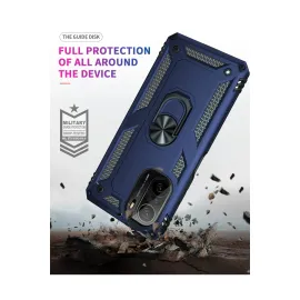 Newface Xiaomi Poco F3 Kılıf Sofya Yüzüklü Silikon Kapak - Lacivert