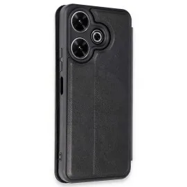 Newface Xiaomi Redmi 13 4G Kılıf Flip Cover - Siyah