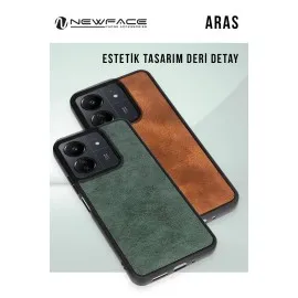 Newface Xiaomi Redmi A3 4G Kılıf Aras Deri Kapak - Kırmızı