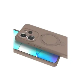 Newface Xiaomi Redmi Note 14 4G Regal Magsafe Standlı Kapak - Çöl Titanyum